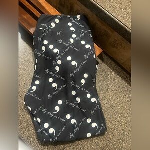 Suicide Awareness Semicolon  “My story isn’t over” leggings.